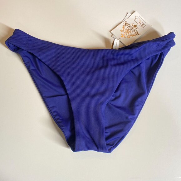 NWT Becca Adela Pant Women's Large Blue Ribbed Bikini Bottom, size Large - Picture 2 of 8